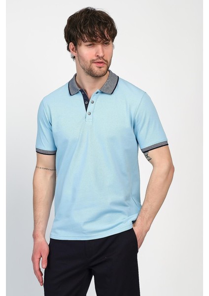 Erkek Basic Düz Kısa Kol Pudra Uzun Polo Yaka Tişört fırsatları