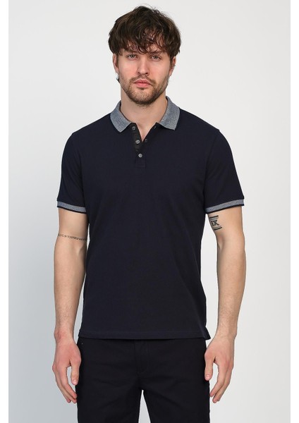 Erkek Basic Düz Kısa Kol Pudra Uzun Polo Yaka Tişört modelleri