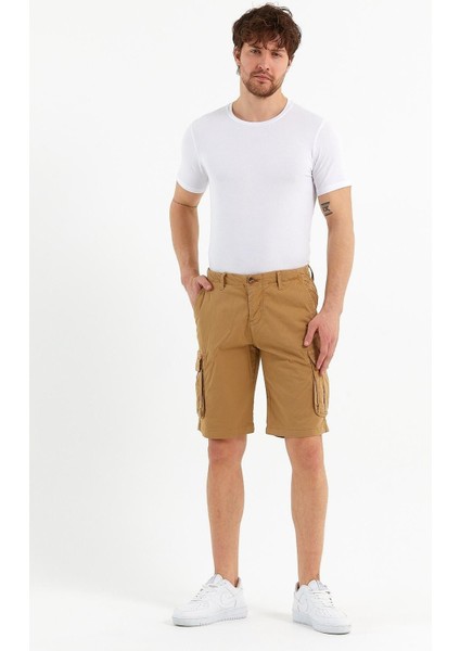 Erkek Pamuklu Bermuda Kargo Çok Cepli Petrol Şort fiyatları