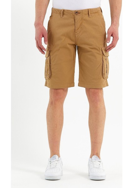 Erkek Pamuklu Bermuda Kargo Çok Cepli Petrol Şort modelleri