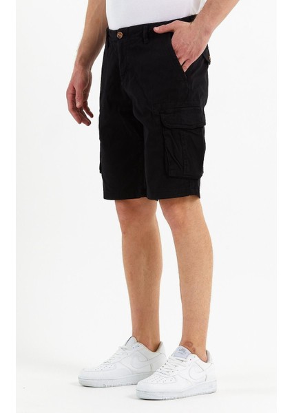 Erkek Pamuklu Bermuda Kargo Çok Cepli Petrol Şort indirimleri