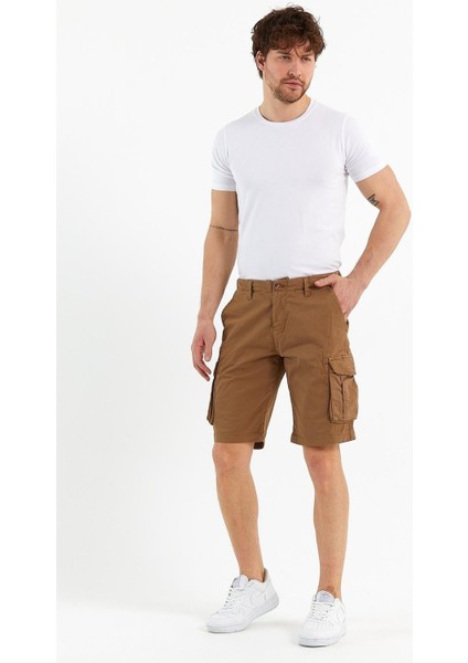 Erkek Pamuklu Bermuda Kargo Çok Cepli Petrol Şort fiyatları