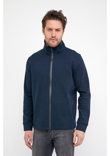 Erkek Comfort Boğazlı Fermuarlı Kışlık Lacivert Mont fiyatları
