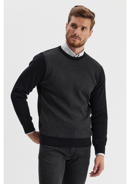 Erkek Kazak Bisiklet Yaka Siyah fırsatları