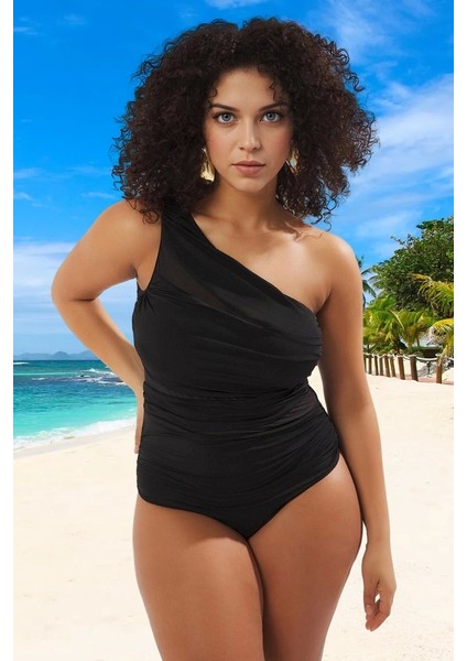 Konforlu Plus Size Mayo Tasarım Büyük Beden Özgüvenli Stil Uv Korumalı