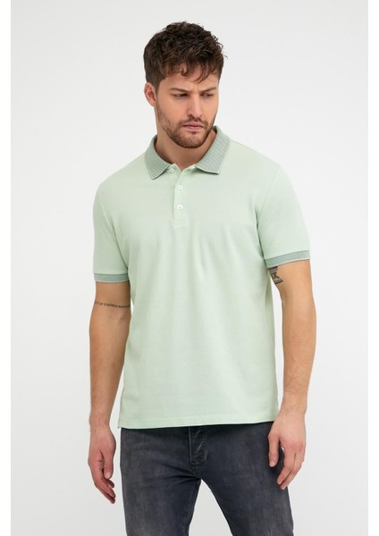 Erkek Düz Kısa Kollu Basic Uzun Buz Mavi Polo Yaka Tişört indirimleri