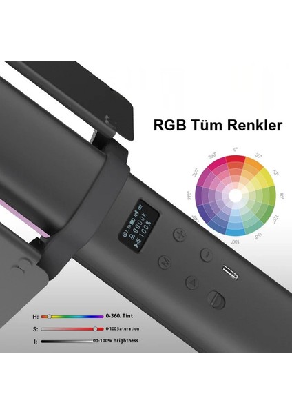 LP550 Rgb LED Şarj Edilebilir Fotoğrafçılık ve Video Için Renkli Işık Çubuğu fiyatları