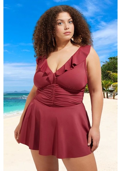 Konforlu Plus Size Mayo Tasarım Büyük Beden Yüksek Konfor Uv Korumalı Deniz Kıyafeti fiyatları