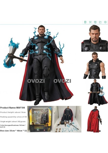 God Of Thunder Thor Handy Figür Model Oyuncaklar (Yurt Dışından)
