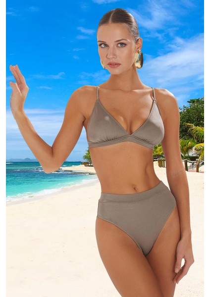 Tasarım Bikini Takımı Esnek Kumaş Özel Şık Detaylı Ergonomik Kesim Plaj ve Havuz Için fiyatları