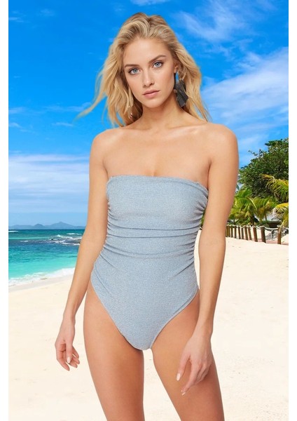 Yüzme Kıyafeti Simli Tasarım Mayo Hızlı Kuruyan Su Sporları Için Uv Korumalı Ergonomik Kesim fiyatları