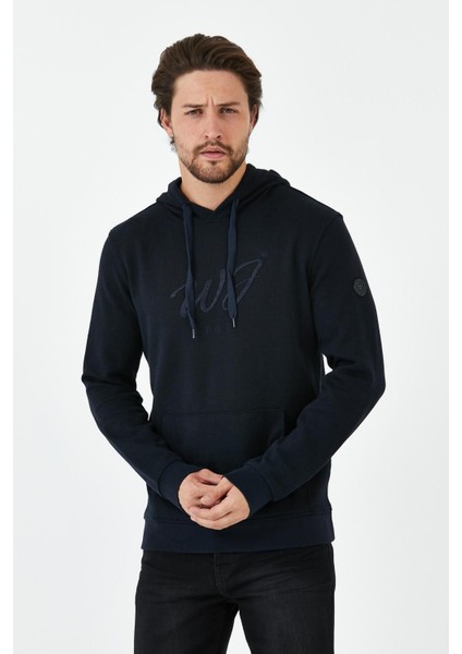 Erkek Sweat Baskılı Kapuşonlu Bordo