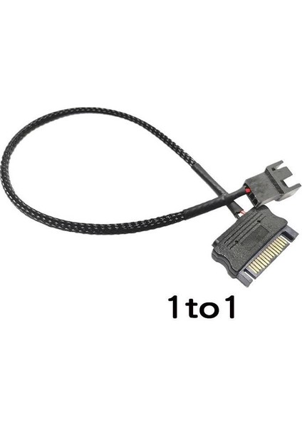 4903 Sata Power To Fan Çevirici Y Pwm Çoklayıcı Splitter Kablosu 1 Port 2 Pin