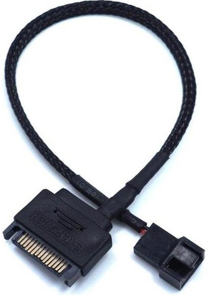 4903 Sata Power To Fan Çevirici Y Pwm Çoklayıcı Splitter Kablosu 1 Port 2 Pin