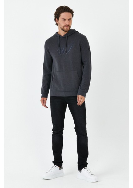 Erkek Sweat Baskılı Kapuşonlu Bordo fiyatları