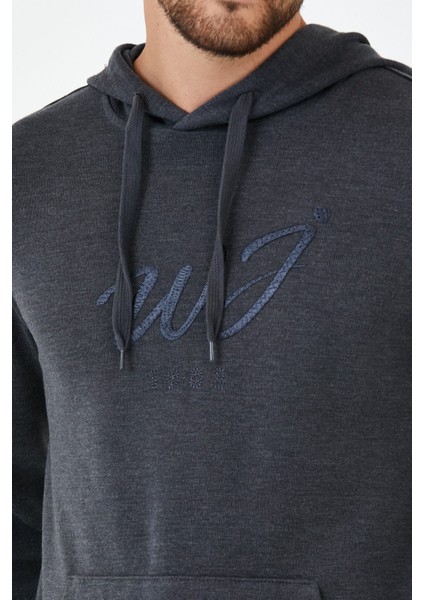 Erkek Sweat Baskılı Kapuşonlu Bordo modelleri