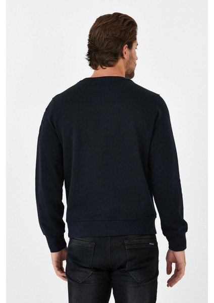 Erkek Uzun Bol Bisiklet Yaka Kışlık Siyah Sweatshirt modelleri