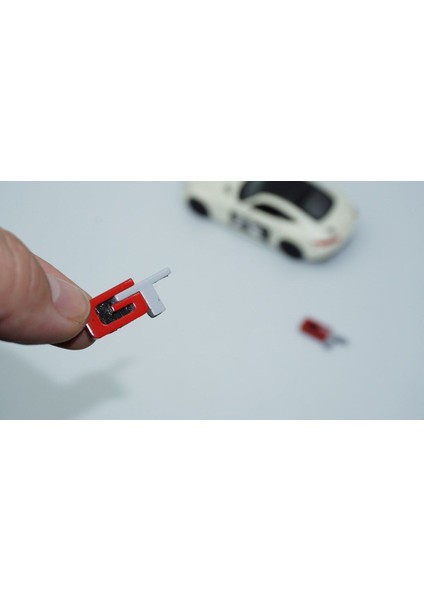 Gt Direksiyon Kırmızı Gri Logo Amblem Ford Ile Uyumlu