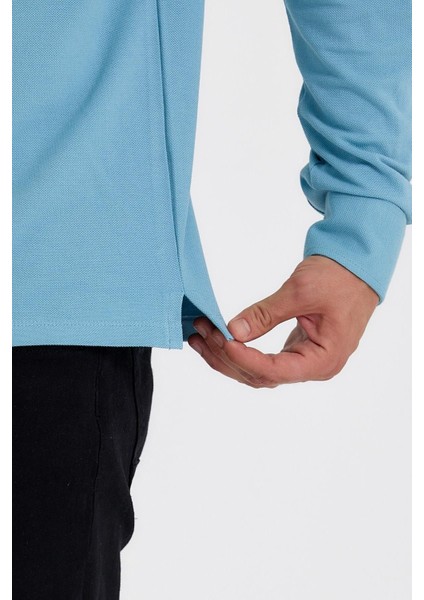 Erkek Polo Yaka Comfort Uzun Kollu Basic Vişne Tişört fiyatları