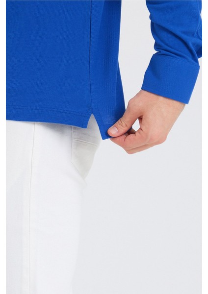 Erkek Polo Yaka Comfort Uzun Kollu Basic Vişne Tişört fırsatları