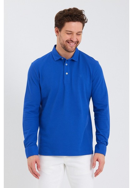 Erkek Polo Yaka Comfort Uzun Kollu Basic Vişne Tişört indirimleri