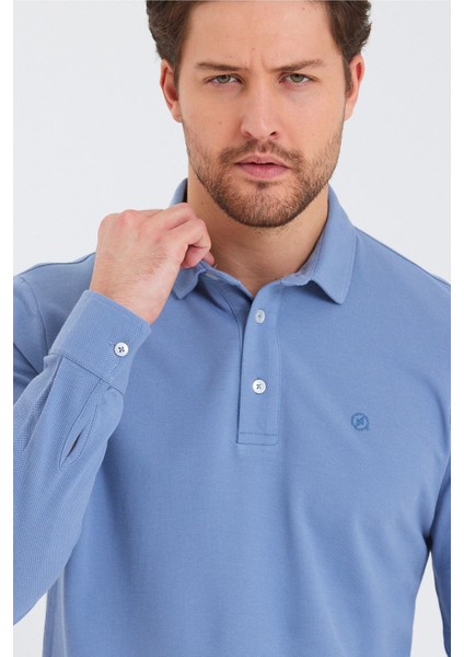 Erkek Polo Yaka Comfort Uzun Kollu Basic Vişne Tişört fiyatları