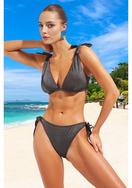 Simli Tasarım Bikini Takımı Uv Korumalı Su Sporları Için Hızlı Kuruyan Yüksek Konfor