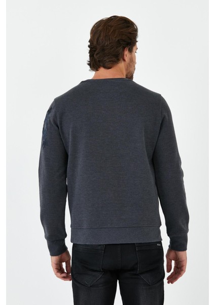 Erkek Uzun Bol Bisiklet Yaka Kışlık Siyah Sweatshirt indirimleri