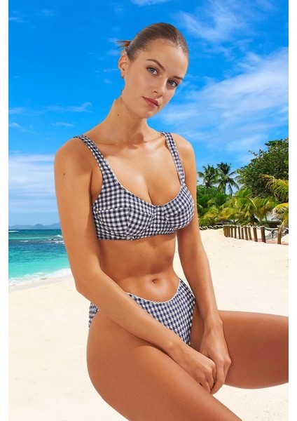 Tasarım Bikini Takımı Uv Korumalı Şık Detaylı Plaj ve Havuz Için Hızlı Kuruyan Esnek Kumaş fiyatları