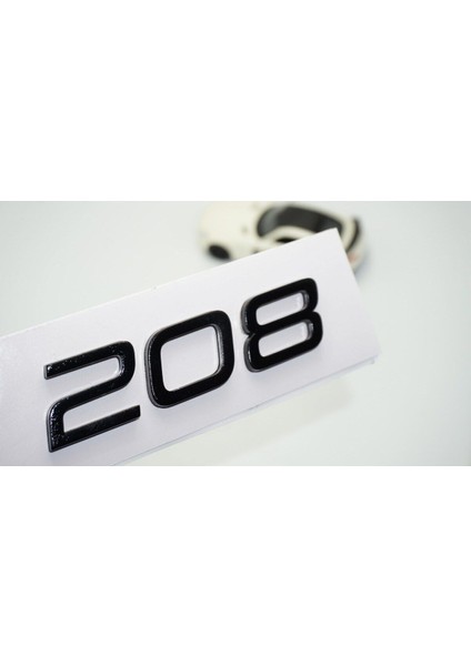 Peugeot 208 Ön Kaput 2022+ Parlak Siyah Abs Logo Amblem