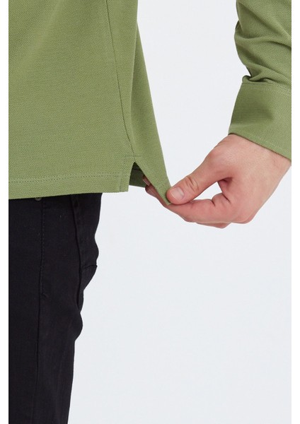 Erkek Polo Yaka Comfort Uzun Kollu Basic Vişne Tişört fiyatları