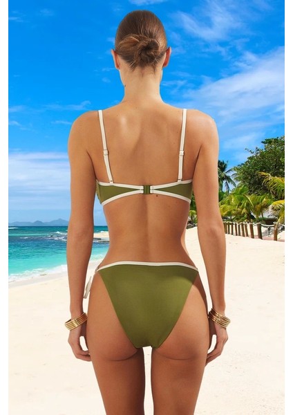 Tasarım Bikini Takımı Plaj ve Havuz Için Şık Detaylı Esnek Kumaş Özel Yüksek Konfor
