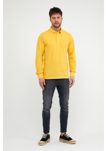 Erkek Polo Yaka Comfort Uzun Kollu Basic Vişne Tişört fiyatları