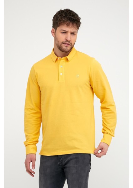 Erkek Polo Yaka Comfort Uzun Kollu Basic Vişne Tişört fırsatları