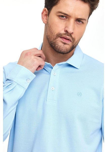 Erkek Polo Yaka Comfort Uzun Kollu Basic Vişne Tişört fiyatları