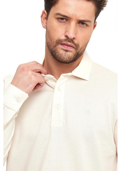 Erkek Polo Yaka Comfort Uzun Kollu Basic Vişne Tişört fiyatları