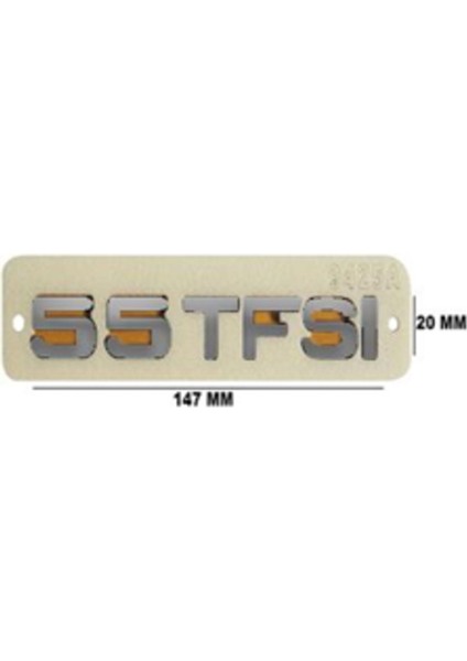 55 Tfsı Krom Bagaj Yazısı 3A 3D 3ABS