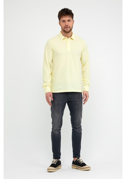 Erkek Polo Yaka Comfort Uzun Kollu Basic Vişne Tişört fiyatları