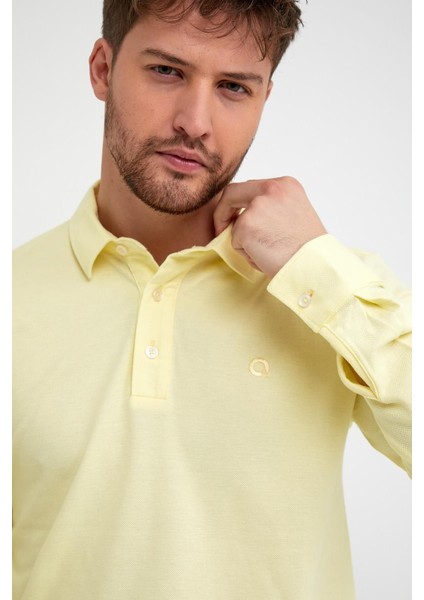 Erkek Polo Yaka Comfort Uzun Kollu Basic Vişne Tişört modelleri