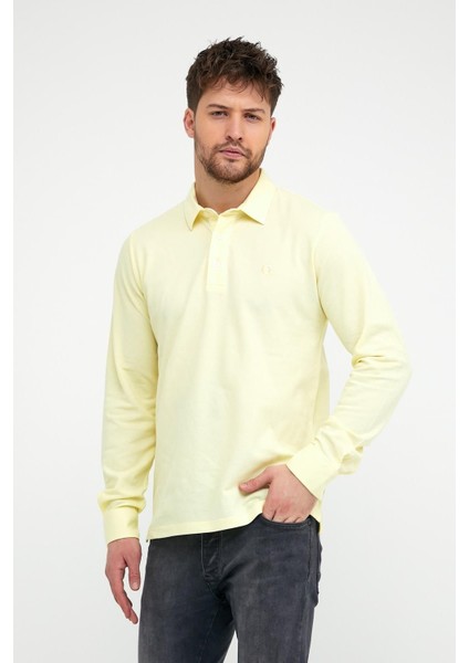 Erkek Polo Yaka Comfort Uzun Kollu Basic Vişne Tişört fırsatları