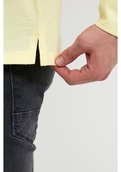 Erkek Polo Yaka Comfort Uzun Kollu Basic Vişne Tişört indirimleri