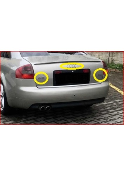 Audi A6 ve 3.0 Krom Bagaj Yazısı ve Bagaj Arması Seti 3'lü Paket