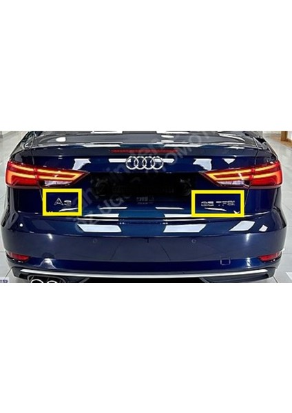 Audi Uyumlu A3 ve 35 Tfsı Bagaj Yazısı Seti 2'li Paket 3m 3D Abs