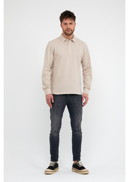 Erkek Polo Yaka Comfort Uzun Kollu Basic Vişne Tişört fiyatları