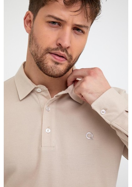 Erkek Polo Yaka Comfort Uzun Kollu Basic Vişne Tişört modelleri