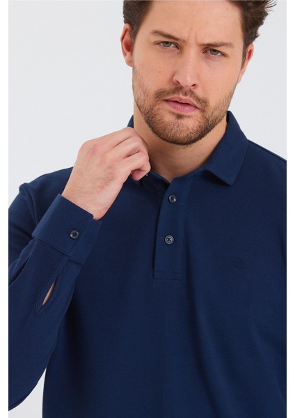 Erkek Polo Yaka Comfort Uzun Kollu Basic Vişne Tişört fiyatları