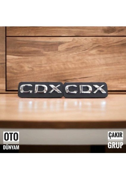 Opel Vectra B Uyumlu Ön Kapı Çıtası Cdx Yazısı Siyah (Krom Kaplama) 2 Adet