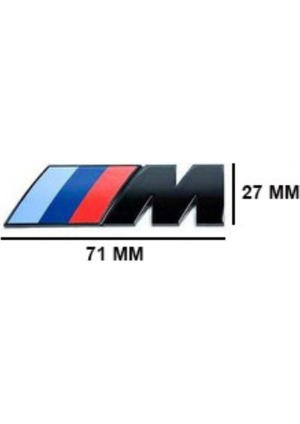 Bmw M Uyumlu Sinyal Çamurluk M Yazı Arma Siyah