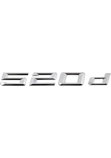Bmw 520D F10 Arka Bagaj Yazısı Krom