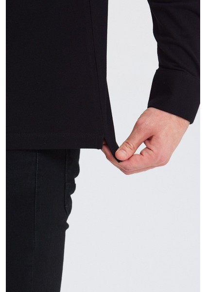 Erkek Polo Yaka Comfort Uzun Kollu Basic Vişne Tişört fırsatları